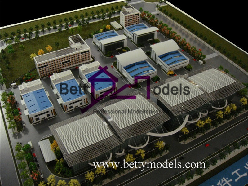 Modelos arquitectónicos de la fábrica de India.