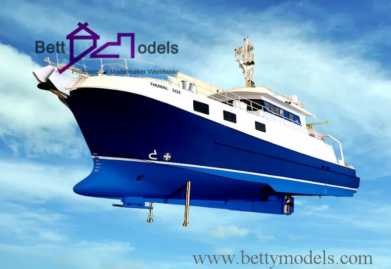 Modelo a escala de barco francés, fabricación personalizada
